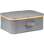 Úložný box G21 40 x 30 x 15 cm, bambusový s víkem, šedý – Hledejceny.cz