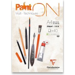 Clairefontaine Blok Paint on White A4, 40 listů 250 g