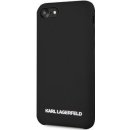 Pouzdro Karl Lagerfeld Silver Logo Silicone Case iPhone 7/8 černé