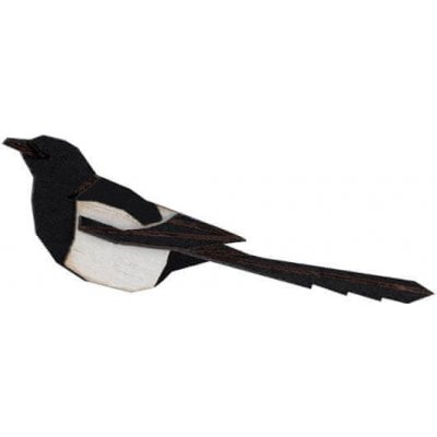 BeWooden brož Magpie ze dřeva – Zboží Dáma BeWooden brož Magpie ze dřeva – Zboží Dáma