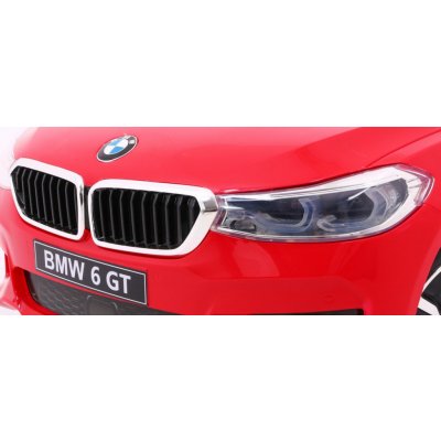 BMW 6 GT Auto na baterie + dálkové ovládání + pomalý start + EVA + pásy + LED MP3 červená