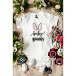 Černá na bílé Body BUNNY HOLČIČKA krátký rukáv – Sleviste.cz