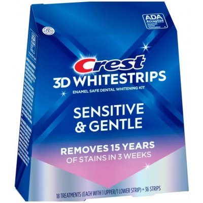 Procter & Gamble Bělicí pásky na citlivé zuby Crest Whitestrips SENSITIVE & GENTLE 36 ks – Zboží Dáma