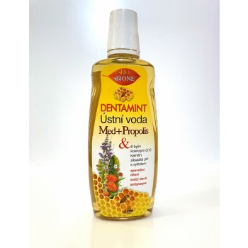 BC Bione Cosmetics Dentamint ústní voda Med a Propolis 500 ml od 78 Kč -  Heureka.cz