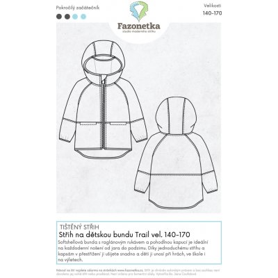 Tištěný střih na dětskou bundu Trail | 140-170 – Hledejceny.cz