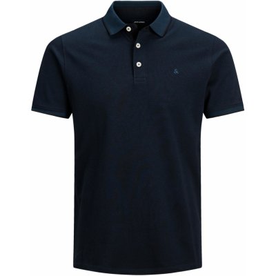 Jack & Jones PLUS pánské polo triko JJEPAULOS 12143859 Dark Navy