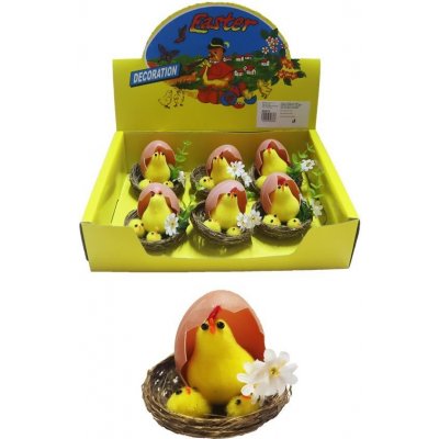 Velikonoční box slepička s kuřátky, 6 ks X7656 – Zbozi.Blesk.cz