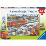 Ravensburger Ruch na nádraží 2 x 24 dílků – Zboží Mobilmania
