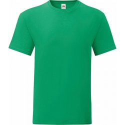 Fruit of the Loom Lehké rovné bavlněné tričko Iconic zelená výrazná F130