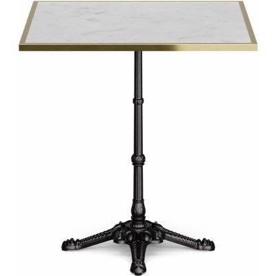 Blumfeldt Patras Lux, bistro stůl, mramorová deska, 60 x 60 cm, podstavec z litiny (GDMC1-PatrasLux-B/W) – Zbozi.Blesk.cz