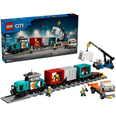 LEGO® City 60509 Přístavní nákladní vlak s jeřábem a náklaďákem – Zboží Živě