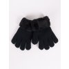 Dětské rukavice Dívčí pětiprsté dvouvrstvé rukavice Yoclub RED-0103G-AA50-002 Black