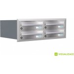 Poštovní schránka B-019 - pro zazdění s orámováním - NEREZ / šedá – Hledejceny.cz