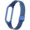 Řemínek k chytrému náramku Deveroux Ocelový milánský řemínek pro MiBand 3/4, easy click - Modrý DEV0003