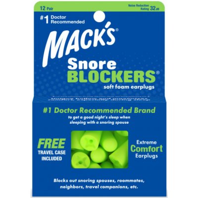 Mack's Snore Blockers špunty do uší proti chrápání 12 párů