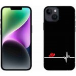 mmCase na iPhone 14 - srdce a tep černé pozadí – Zboží Mobilmania
