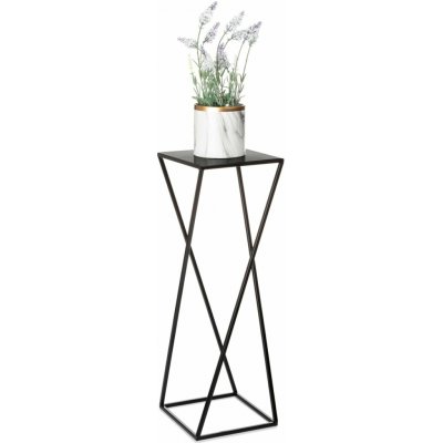 HowHomely STOJAN NA KVĚTINÁČ LOFT4 70x24x24 cm ČERNÁ – Zboží Dáma