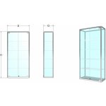 Expoint prezentační vitrína na zboží kalené sklo jednokřídlá 40 x 40 x 180 cm – Zboží Živě