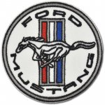 Nášivka Ford Mustang White 8 cm – Zboží Dáma