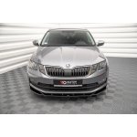Maxton Design spoiler pod přední nárazník ver.2 pro Škoda Octavia Mk3 Facelift, černý lesklý plast ABS | Zboží Auto