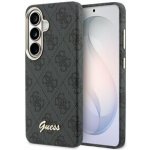 Guess PU 4G Script Metal Logo Magnetic Zadní Samsung Galaxy S26 Black – Zboží Mobilmania