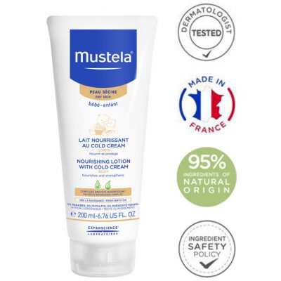Mustela Bébé Nourishing Lotion With Cold Cream vyživující mléko pro suchou pokožku miminek 200 ml – Zboží Dáma
