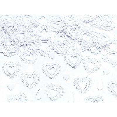Srdíčka bílé100 ks – Zboží Dáma