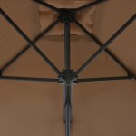 44884 vidaXL Zahradní slunečník s ocelovou tyčí 250 x 250 cm barva taupe – Hledejceny.cz