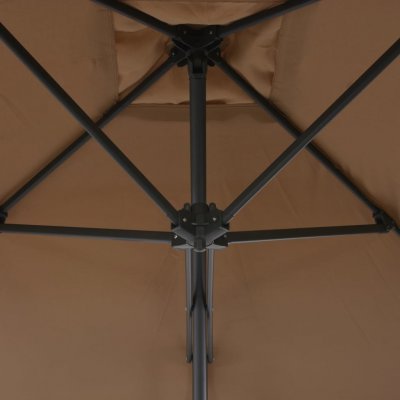 44884 vidaXL Zahradní slunečník s ocelovou tyčí 250 x 250 cm barva taupe – Hledejceny.cz