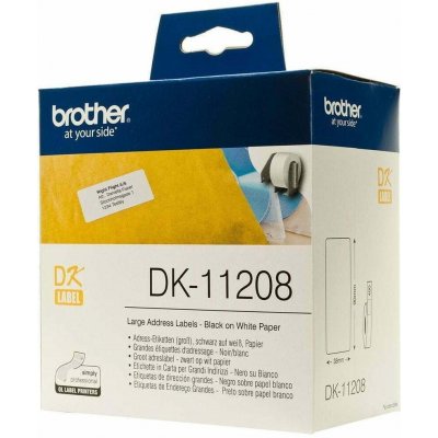 Brother 38mm x 90mm, bílá, 400 etiket, DK11208 – Hledejceny.cz