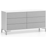 Plan Kancelářská policová komoda LAYERS, 6 zásuvek, bílá / šedá – Hledejceny.cz