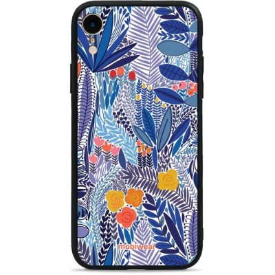 Pouzdro Mobiwear Glossy Apple iPhone XR - G037G - Modrá květena – Zbozi.Blesk.cz