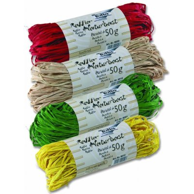 Přírodní lýko - 4 × 50 g - mix 4 barev – Hledejceny.cz