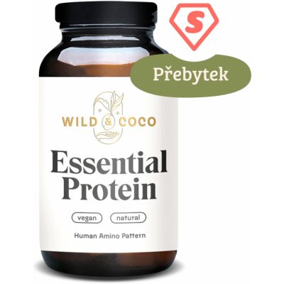 Wild & Coco Essential AMINO VEGAN Protein 180 kapslí – Zboží Mobilmania