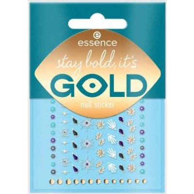 Essence Nail Stickers Stay Bold, It's Gold nálepky na nehty se zlatými detaily 1 balení – Zboží Mobilmania