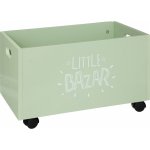 Atmosphera for Kids dřevěný box na kolečkách zelený 28x48x28 cm – Zbozi.Blesk.cz