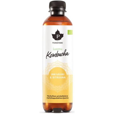 Puhdistamo Kombucha BIO 370 ml ginger lemon Bio Kombucha zázvor-citrón – Hledejceny.cz