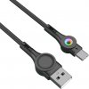 usb kabel Foneng X59 typ-C USB s LED světlem
