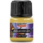 Pentart Barvy na porcelán a sklo 30 ml Vodou ředitelná průhledná nebo krycí barva Zlatá – Hledejceny.cz