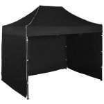 Expodum Nůžkový stan 3x2m ocelový Černá 3 boční plachty – Sleviste.cz