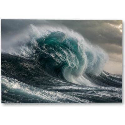 Plakát – Lámání velké vlny 30 × 21 cm Bez rámu Ano Bez rámu – Hledejceny.cz