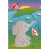 Koberec Agnella Funky Top Elephant Slon zelený modrý