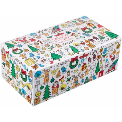 Deluxo Kapesníčky 2-vrstvé v krabičce vánoční kresby 200 ks – Zboží Dáma