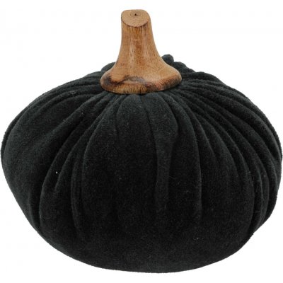 Home Styling Collection Umělá dýně, textilní dekorace, 10 x 11 cm, černá černá – Zboží Dáma