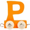 Dřevěná hračka Small Foot vláček barevná abeceda písmeno P