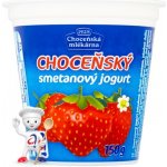 Choceňská mlékárna Choceňský smetanový jogurt jahoda 150 g – Hledejceny.cz