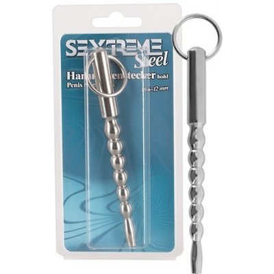 Sextreme Steel Dutá ocelová zátka do močové trubice s kuličkovou strukturou 13 cm 12 mm – Hledejceny.cz