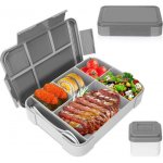 Dětský obědový box Litimkat s přihrádkami, 1330 ml nepropustný obědový box, vhodný do školy, na – Zbozi.Blesk.cz