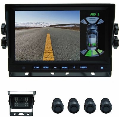Couvací kamerový systém 7'' 1080P AHD s parkovacími čidly 12/32V pro nákladní vozy | Zboží Auto