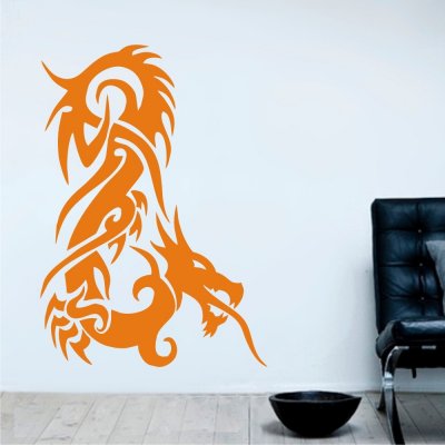 WALLVINIL Samolepky na zeď - Tribal 6 Drak Barva: Šedá světlá, rozměry 40x28 cm – Hledejceny.cz